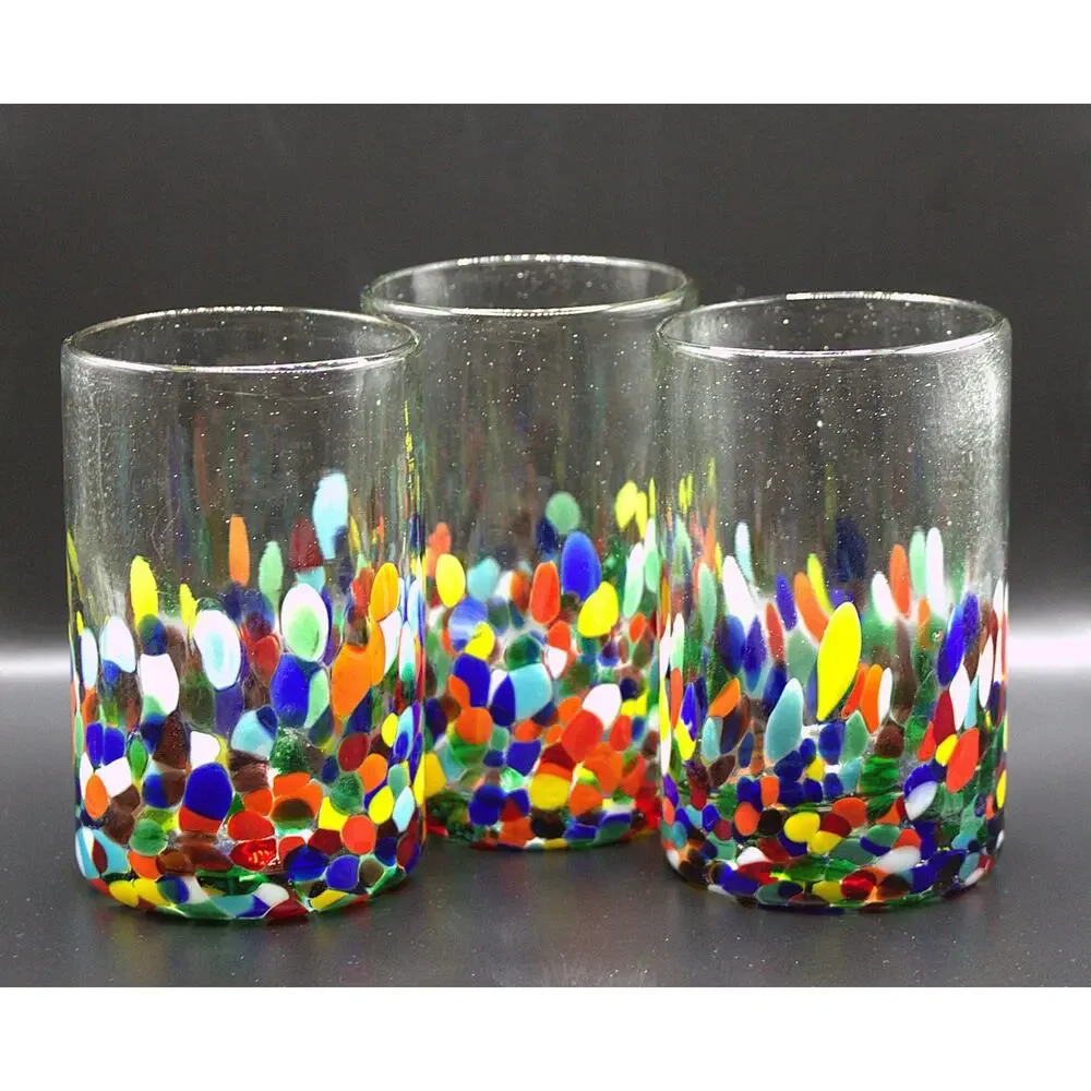 3 Granata Confetti Highball Glasses 5